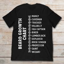 beard growth chart manly caveman trucker hillbilly t shirt