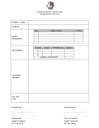 Pelaporan, dokumentasi dan pengurusan maklumat. Contoh Format Laporan Mingguan Kelab
