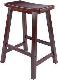 Offering a 24 seating height, the mainstays counter height saddle bar stool is available in black, white. Amazon Com Winsome 94084 Satori Stool 24 Walnut Furniture Decor