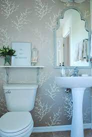 Material needed to apply wallpaper: Updated Builder Powder Room On A Budget 11 Magnolia Lane Temporary Wallpaper Bathroom Powder Room Small Powder Room