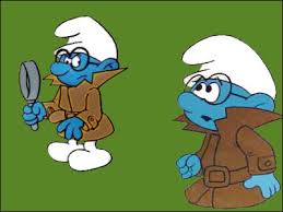 The evil gargamel is going to catch him. Galeria Obrazki Zdjecia Smerfy