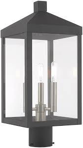 The best material that high quality landscape lighting fixtures possess is cast brass. Livex 20592 76 Nyack Modern Scandinavian Gray Outdoor Lighting Post Light Lvx 20592 76