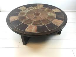 A sturdy walnut frame with slender legs makes this table the perfect addition to any home, business, or office. Brutalist Round Rosewood And Tiled Coffee Table By Tue Poulsen For Haslev Mobelsnedkeri 1960s For Sale At Pamono