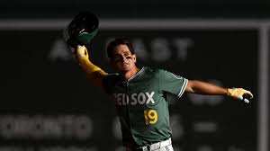 Roman Anthony signing a contract extension with the Red Sox