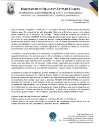 María lourdes sánchez (5 de marzo de 1986; Comunicado De Los Posgrados En Estudios E Intervencion Feministas Sobre El Feminicidio De Mariana De Lourdes Sanchez Davalos