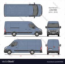 Opel Movano Cargo Delivery Van L3h2 Rwd 2014 2019 Vector Image On Vectorstock Vauxhall Renault Master Car Wrap