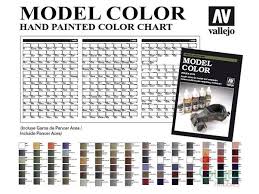 Vallejo Modelcolor And Panzer Aces Hand Painted Color Chart Vallejo Model Color Cc970