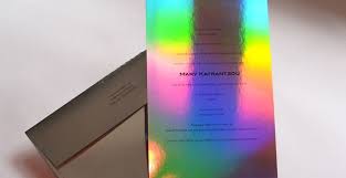 Holographic Invites On Pinterest Foil Business Cards Quinceanera Themes Foil Business Cards Holographic Paper