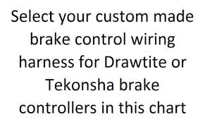 3030 Tekonsha Draw Tite Brake Control Dual Plug Wiring
