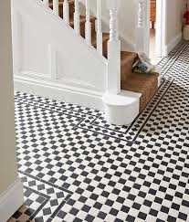 Blooming Black And White Checkered Tile Hall Victorian With Traditional Style Classic Design Encaustic Floo Tiled Hallway Hallway Tiles Floor Victorian Hallway