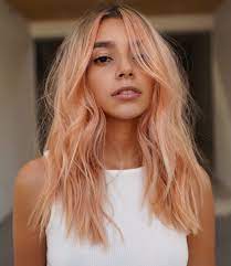 Dark brown long hair brown hair with a perfect hair texture brown hair is usually highlighted to make it look not boring, to give it texture and volume. Peach Hair Is Fall S Most Unexpected Trend Glamour