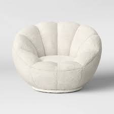 Kids Sherpa Tulip Swivel Chair Cream Pillowfort Upholstered Kids Chair Pillow Fort Kids Chairs