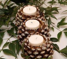 Des Bougeoirs A Realiser Soi Meme Pour Noel Decoration Noel Deco Noel Decoration Noel Fait Main