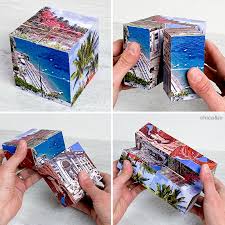 Make sure the creases are nice and crisp. How To Make A Magic Folding Photo Cube Chica And Jo