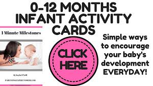 One Minute Milestone Baby Activity Cards Infant Activities Baby Development Newborn Activities