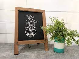 Similarly, a nice accent wall with a pretty color can brighten your day. Easy Diy Farmhouse Kitchen Chalkboard Sign Refresh Restyle