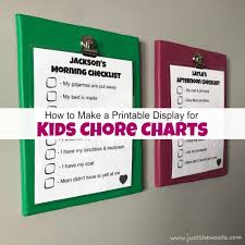 How To Make A Printable Display For Kids Chore Charts