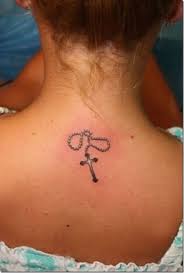 Simple christian cross with flying birds tattoo on wrist. Pin On Female Tattoos