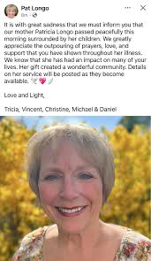 Patty you will forever remain in our hearts. You were such a beautiful  person inside and out. I will forever remember you for your beautiful smile  and your loving heart. Rest in