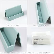 Brenton studio mesh business card holder (1) business card case (3) faux leather (1) midnight black (1) office depot desk accessories (2) realspace (1) rolodex distinctions punched metal and wood business card holder, black/pewter (1) sustainable office (3) Buy Business Card Holder For Desk 2 Pieces Modern Plastic Business Card Holder Display Stand Desk Business Name Card Organizer Blue Beige Online In Indonesia B092495lvv