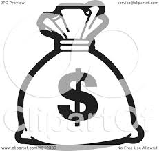 Maybe you would like to learn more about one of these? Clipart Of A Black And White Money Bag With A Dollar Symbol 3 Royalty Free Vector Illustration By Lal Perera 1242339