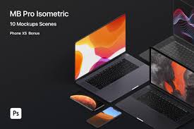 Mb Pro 10 Isometric Mockups Isometric Mockup Iphone Mockup