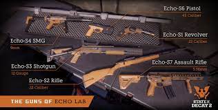 These new bounty items are…. State Of Decay 2 On Twitter The High End Firearms Used By The Military Scientists Of Echo Lab During Their Foray Into Trumbull Valley Have Been Smuggled Out And Restored For Use By