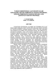 Peraturan menteri pertahanan kedudukan, tugas dan fungsi. Top Pdf Fungsi Kementerian Luar Negeri Dalam Kerjasama Antara Pemerintah Daerah Indonesia Dengan Pemerintah Daerah Negara Lain Sister City Sister Province 123dok Com