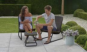 This stunning set boasts a stylish rattan design, but. Review For Keter Rio 3 Piece Resin Wicker Patio Furniture Set With Side Table And Outdoor Chairs Whiskey Brown