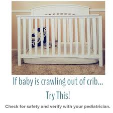 If Your Baby Is Crawling Out Of The Crib Try This Cribs Toddler Crib Mattress Support