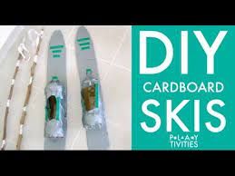 We Made Cardboard Skis!!! - Youtube