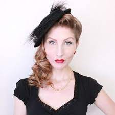 1940s Hat Vintage 40s Hat Tilt Horse Hair Black Velvet Rare Vintage Hairstyles Hats Vintage Horse Hair