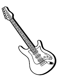 Black And White Electric Guitar Drawing The Electric Guitar Guitar Drawing Guitar Outline Guitar Art