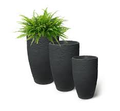 Use one as a statement piece or multiple to create a beautiful plant display. Algreen Athena Planter 24 Inch Height By 15 In Self Watering Planter 100 Recycled Black Walmart Com Self Watering Planter Planters Self Watering