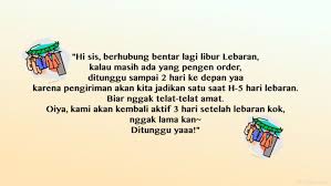 Upaya pemasaran untuk upaya upaya pemasaran dengan agar warung makan harga happy yang kosambo ini banyak pengunjung, maka dilakukanlah documents similar to contoh proposal rumah makan. Aneka Contoh Kalimat Pemberitahuan Libur Lebaran Untuk Toko Online Maupun Instansi