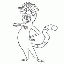 Download or print this amazing coloring page: Madagascar Coloring Pages King Julien Coloring Home