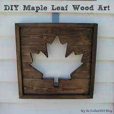 Diy Maple Leaf Wood Art Happy Canada Day Wood Art Projects Wood Art Canada Day Crafts