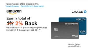 Earn 20% back on amazon.com purchases, up to $200 back. Expired Chase Amazon Card 4 Gas And Other Offers Sept Oct Nov Doctor Of Credit