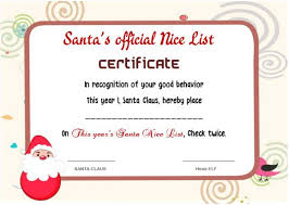 One sample of the greatest design from the good behavior certificate category. 11 Naughty Or Nice Certificates Fun And Exciting From Santa Demplates