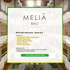 Local print yang bergerak di bidang digital printing sedang membutuhkan sales canvassing untuk melakukan penawaran di sekitar daerah bali tanggung jawab pekerjaan. Lowongan Hotel Bulan Maret 2021 Di Bali Indeed Com