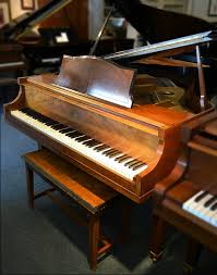 Amro Music Wurlitzer 4 6 Burled Walnut Petite Baby Grand Piano Sold