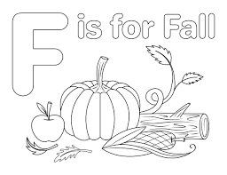Since we love kids and babies so much we will provide you with free and printable coloring pages! Printable F Is For Fall Coloring Page