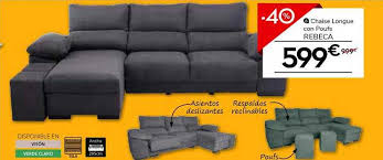 Maybe you would like to learn more about one of these? Oferta Chaise Longue Con Poufs Lucia En Conforama