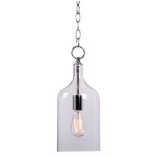 Unbranded Capri 1 Light Clear Glass Mini Pendant 91831clr The Home Depot