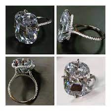 Cushion Created White Diamond Halo Ring Wedding Rings Engagement Unique Engagement Rings Womens Engagement Rings