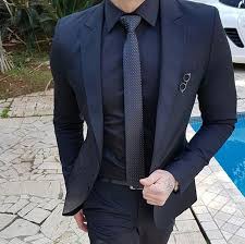 See more ideas about suits, mens outfits, mens fashion. Navy Blue Customize Men Suits For Wedding 2pieces Business Suit Blazer Peak Lapel Costume Homme Tern On Luulla