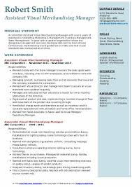 Responsible for managing small scale, less complex projects. Visual Merchandising Manager Resume Samples Qwikresume