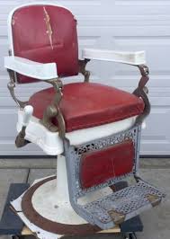 Vintage Berninghaus Hercules Barber Shop Chair For Parts Or Your Restoration Barber Shop Chairs Chair Leather Butterfly Chair