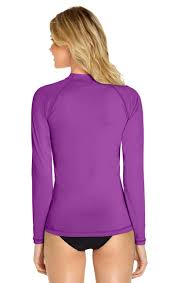 Women's Rash Guard Long Sleeve Purple, Size Xs | Wet Effect