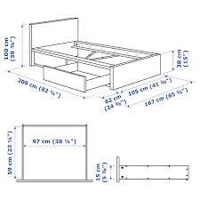 From noxmasformerkel.de in betten mit bettkasten und schubladen findet alles platz von bettlaken und bettdecken wir bieten für ein bett mit matratzenmaß 120 x 200 cm einen passenden großen bettkasten an. Malm Bettgestell Hoch Mit 2 Schubkasten Weiss Ikea Deutschland